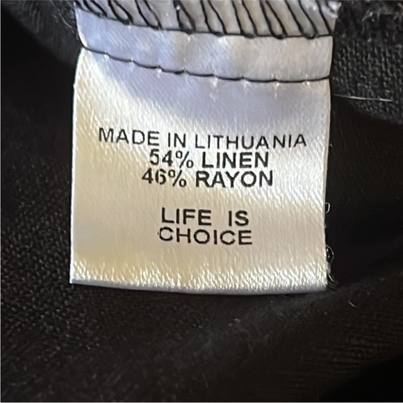 Flax Wide Leg Pull On Linen Blend Pants S - Picture 5 of 6